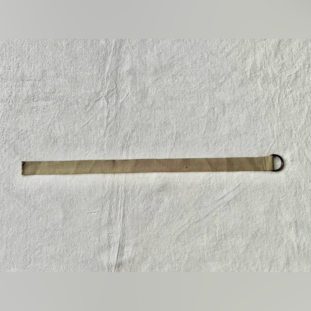 Beige Canvas Belt with D-Ring